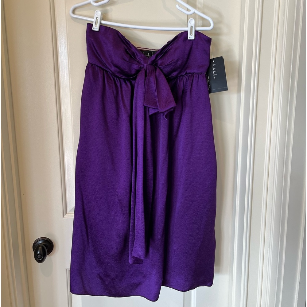 Nicole Miller strapless silk cocktail dress (size 10)